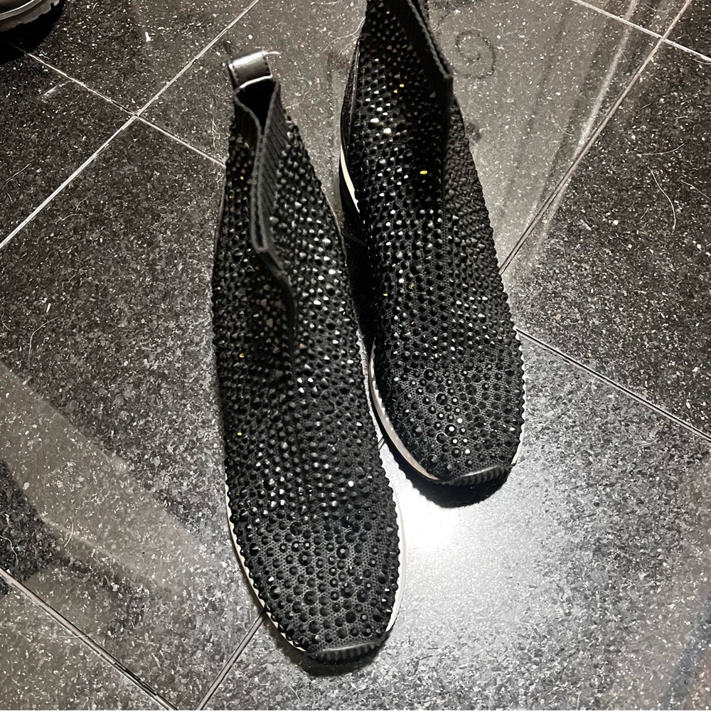 Michael Kors Black Studded Sneakers - Picture 6 of 9
